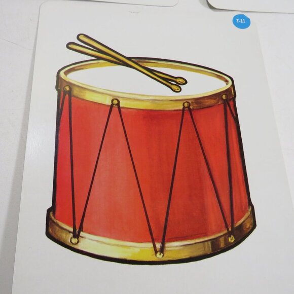 Peabody Music Instruments 60's (3) cards Vintage Artwork Piano, Guitar, Drum - Picture 4 of 6